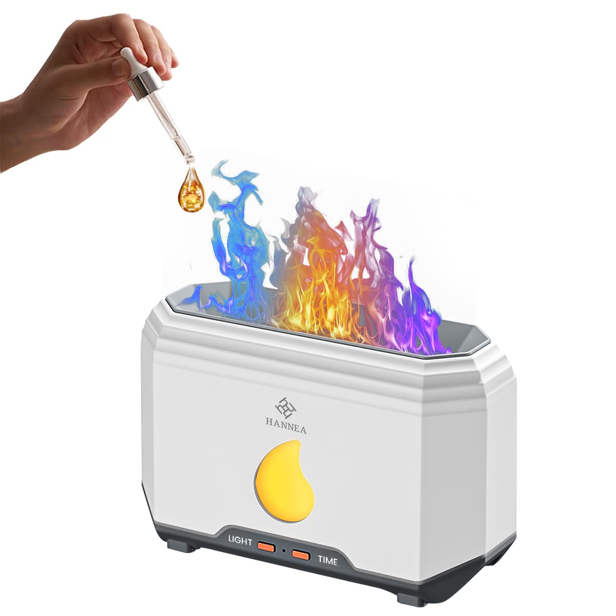 HANNEA Humidifier for Room Oil Aroma Diffuser Electric 200mL Aromatherapy Essential Oil Diffuser with Flame Light, Quiet Mist Humidifiers with Auto Shut-Off Protection for Plant HANNEA Humidifier for Room Oil Aroma Diffuser Electric 200mL Aromatherapy Essential Oil Diffuser with Flame Light, Quiet Mist Humidifiers with Auto Shut-Off Protection for Plant